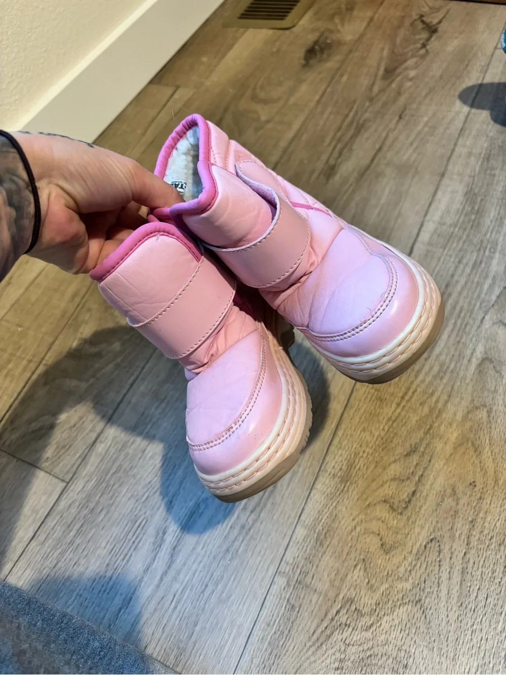 Circo Pink Kids Snow Boots with Hook-and-Loop Strap